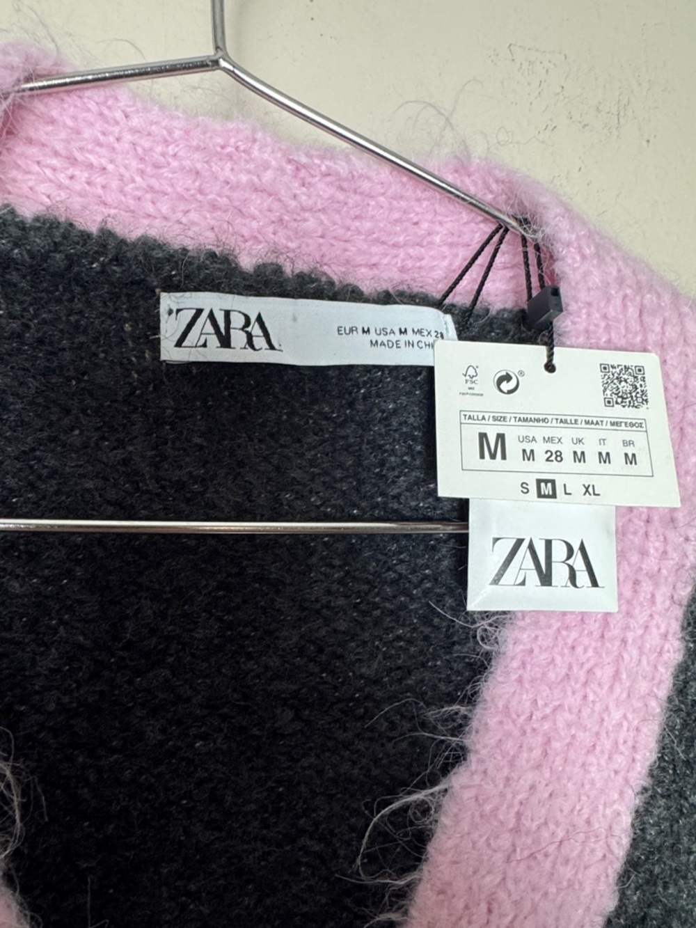 Zara Cropped Knit Cardigan NWT Size Medium - Picture 5 of 6